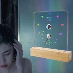 Bastutermometer Hygrometer med RGB-ljus