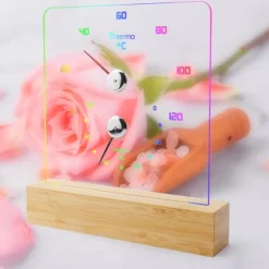 Bastutermometer Hygrometer med RGB-ljus