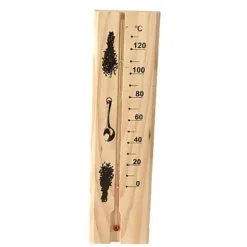 Bastutermometer RENTO i trä med vätskegradering