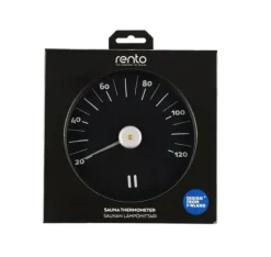 Bastutermometer RENTO SVART, D15x2cm