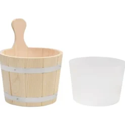 Bastutillbehör - Living Bastuhink och slev set massiv furu