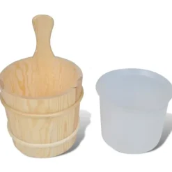 Bastutillbehör - Living Bastutillbehör 5 delar hink sked timglas termo/hygrometer