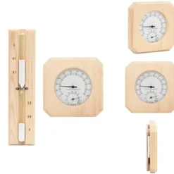 Bastutillbehör - Living 2-i-1 Bastutermometer & hygrometer sandur set massiv furu
