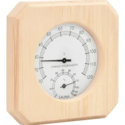 Bastutillbehör - Living 2-i-1 Bastutermometer & hygrometer sandur set massiv furu