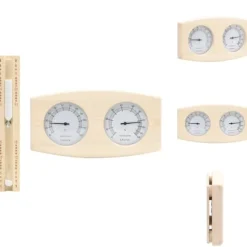 Bastutillbehör - Living 2-i-1 Bastutermometer & hygrometer sandur set massiv furu