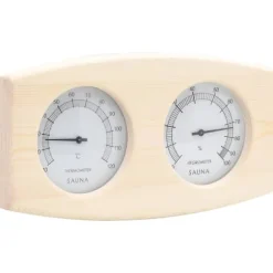 Bastutillbehör - Living 2-i-1 Bastutermometer & hygrometer sandur set massiv furu