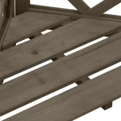 Bersåer, spaljéer & pergolor - Living Hörnspaljé grå 50x50x145 cm massivt granträ