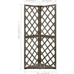 Bersåer, spaljéer & pergolor - Living Hörnspaljé grå 50x50x145 cm massivt granträ