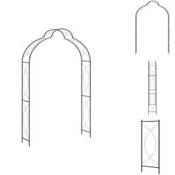 Bersåer, spaljéer & pergolor - Living Trädgårdsbåge 150x34x240 cm järn