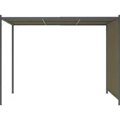 Bersåer, spaljéer & pergolor - Living Pergola med infällbart tak 3x3 m taupe 180 g/m²