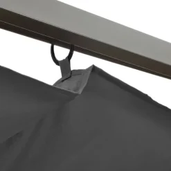 Bersåer, spaljéer & pergolor - Living Pergola med infällbart tak antracit 3x3 m stål 180 g/m²