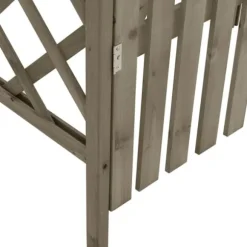Bersåer, spaljéer & pergolor - Living Pergola med grind 116x40x204 cm grå massivt granträ