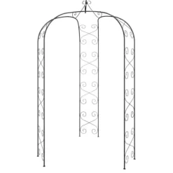 Bersåer, spaljéer & pergolor - Living Rosenbåge svart Ø180x255 cm stål