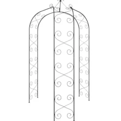 Bersåer, spaljéer & pergolor - Living Rosenbåge svart Ø180x255 cm stål