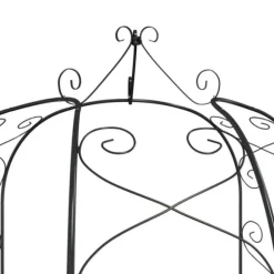 Bersåer, spaljéer & pergolor - Living Rosenbåge svart Ø180x255 cm stål