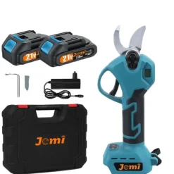 Beskärningssaxar, rostfria blad, ergonomisk design,EU, 2x Batteri