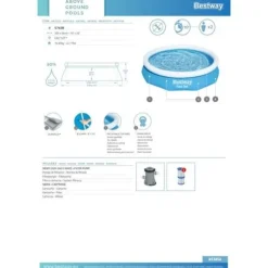 BESTWAY Bestway självbärande rund pool Fast Set 305 x 66 cm med filtrering
