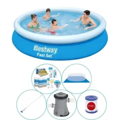 Bestway Fast Set Rund 366x76 cm - 6-delad - Swimming Pool Super Deal