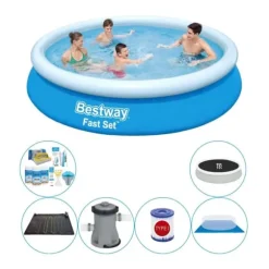 Bestway Fast Set Rund 366x76 cm - Kombinationserbjudande för pool