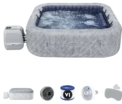Bestway Lay-Z-Spa® San Francisco Energieffektiv Smart AirJet™ Uppblåsbar Bubbelpool med App-kontroll 5-7 Personer (6001Q)