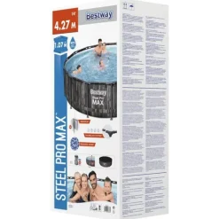 Bestway Pool Steel Pro MAX rund med tillbehör 427x107 cm