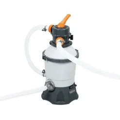 Bestway Power Steel Poolset 488x305x107 cm - Korrosionsbeständig | Färg: Grå | Storlek: 488x305x107 cm