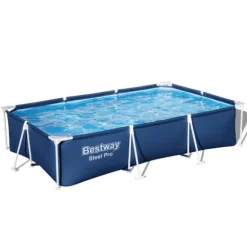 Bestway Rectangular Steel Pro Swimming Pool - 300 x 201 x 66 cm - Blå - Ingår Tillbehör CB1