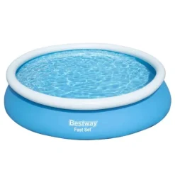 Bestway Round Uppblåsbar Fast Set Pool - 366 x 76 cm - Blå - Inklusive Tillbehör - CB11