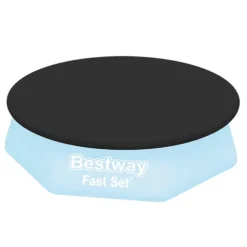 Bestway Round Uppblåsbar Fast Set Pool - 244 x 61 cm - Blå - Inklusive Tillbehör - CB11