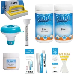 Bestway Round Uppblåsbar Fast Set Pool - 244 x 61 cm - Blå - Inklusive Tillbehör - CB11