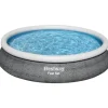 BESTWAY självbärande poolkit ovanjord - Fast Set - 457 x 84 cm - Rund (Levereras med pump och filtreringspatron)