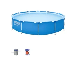 Bestway Steel Pro 56681, 6473 l, Pool med ram, Vuxen, Blå, 23,6 kg