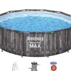 Bestway Steel Pro MAX Frame Pool 366x100cm Stone m/pump, stege