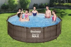 Bestway Steel Pro MAX Frame Pool 366x100cm Rattan m/pump, stege