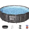 Bestway Steel Pro MAX Frame Pool 427 x 107cm m/pump, stege - Ny modell!