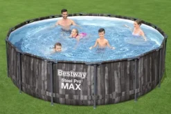 Bestway Steel Pro MAX Frame Pool 427 x 107cm m/pump, stege - Ny modell!