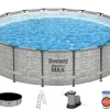 Bestway Steel Pro Max Frame Pool 549 x 122cm m/pump, stege - Ny modell!