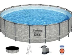 Bestway Steel Pro Max Frame Pool 549 x 122cm m/pump, stege - Ny modell!