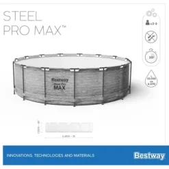 Bestway Steel Pro Max Frame Pool 549 x 122cm m/pump, stege - Ny modell!