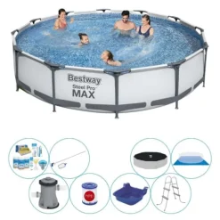 Bestway Steel Pro MAX Rund 366x76 cm - Deluxe Pool Deal