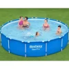 Bestway Steel Pro Pool 396x84 cm - Runt, hållbart | Färg: Blå | Storlek: 396x84 cm