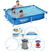 Bestway Steel Pro rektangulär 221x150x43 cm - 6 delar - Swimming Pool Super Deal