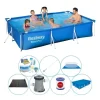 Bestway Steel Pro rektangulär pool - 300 x 201 x 66 cm - Blå - Ultra Rabattpaket