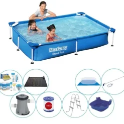 Bestway Steel Pro rektangulär 221x150x43 cm - 9-delad - Smart Swimming Pool Deal