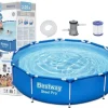 Bestway Steel Pro Rund rampoolset, 305x76 cm, inkluderar pump & filter, hållbar & enkel montering