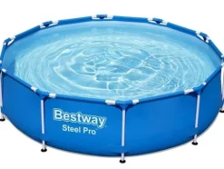 Bestway Steel Pro Rund rampoolset, 305x76 cm, inkluderar pump & filter, hållbar & enkel montering
