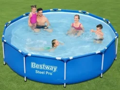 Bestway Steel Pro Rund rampoolset, 305x76 cm, inkluderar pump & filter, hållbar & enkel montering