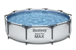 Bestway Swimming Pool - Steel Pro MAX - 366 x 76 cm - Inklusive WAYS underhållspaket, filterpump och markduk