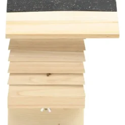 Bihotell i massivt granträ för ensamma bin | Storlek: 22x20x20 cm