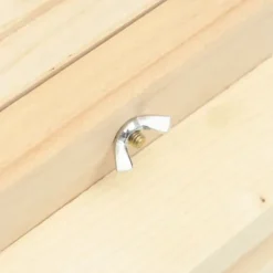 Bihotell i massivt granträ för ensamma bin | Storlek: 22x20x20 cm